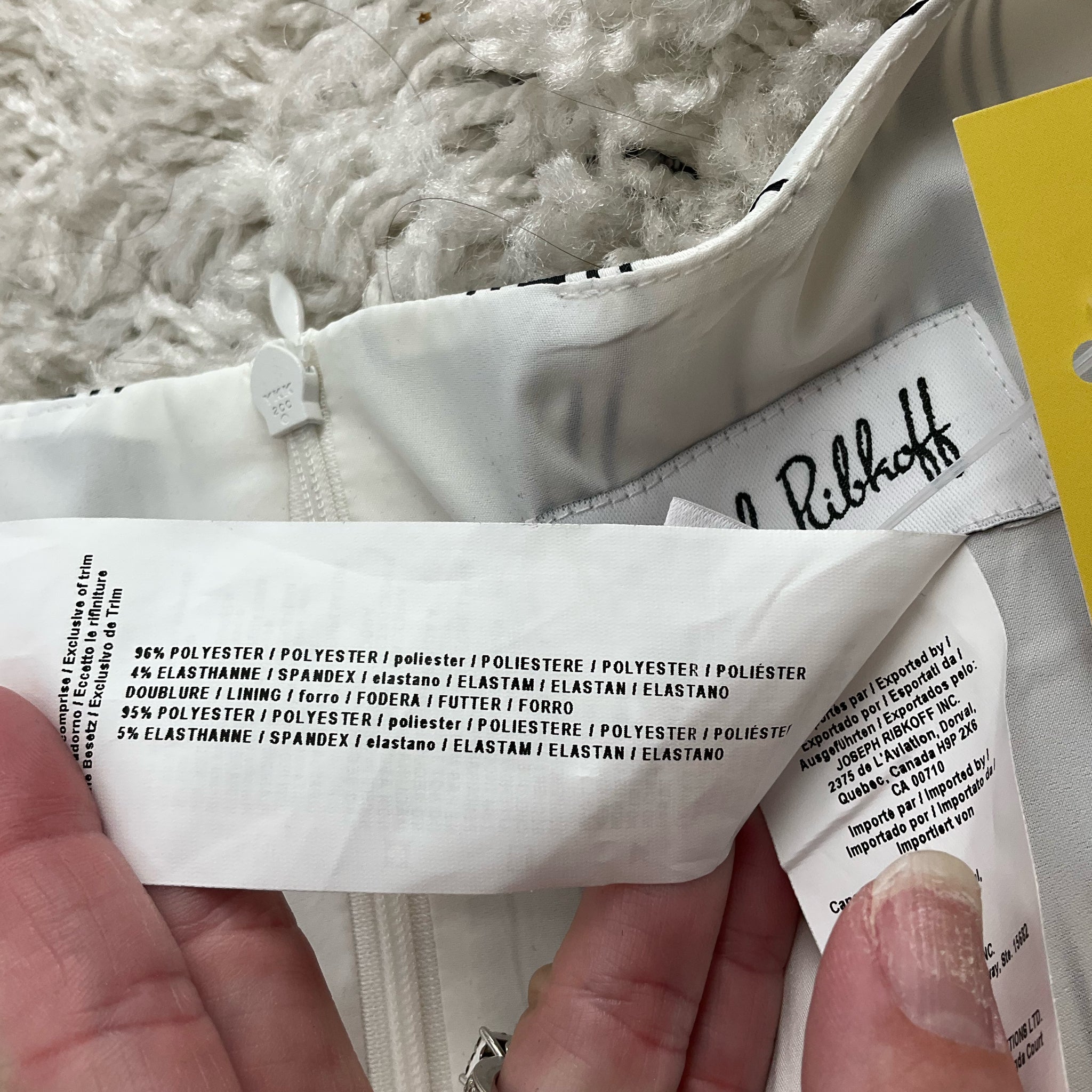 Joseph Ribkoff White/Black Stripe Pre-Owned Ladies Jumpsuit - Size 20 - Margaret’s Fine Consignment