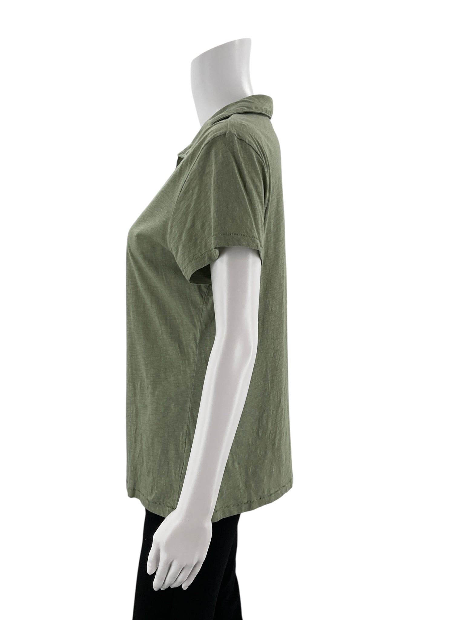 Cynthia Rowley Olive Solid Pre-Owned Ladies Top - Size Large - Margaret’s Fine Consignment
