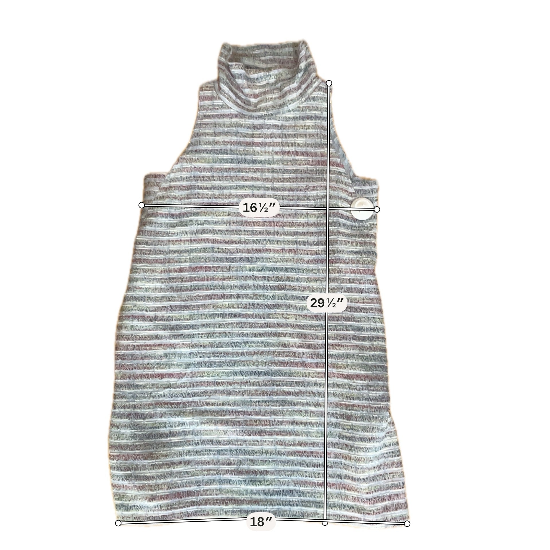 Akemi + Kin Striped Funnel Neck Shift Mini Dress Size XSP