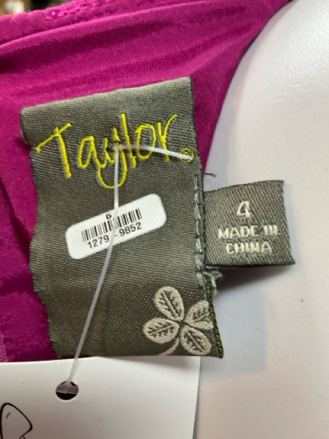 Taylor - Fuschia Solid Pre-Owned Ladies Dress Size 4