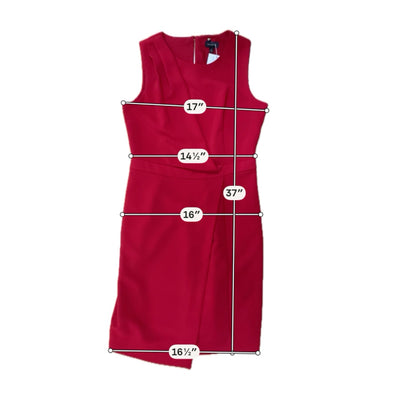 The Limited Red Asymmetrical Drape Sheath Dress Size 8