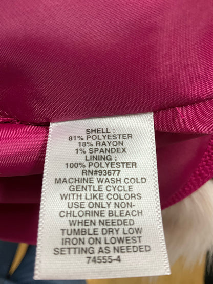 Liz Claiborne Raspberry Pink Notched Lapel Blazer Vest Size 6