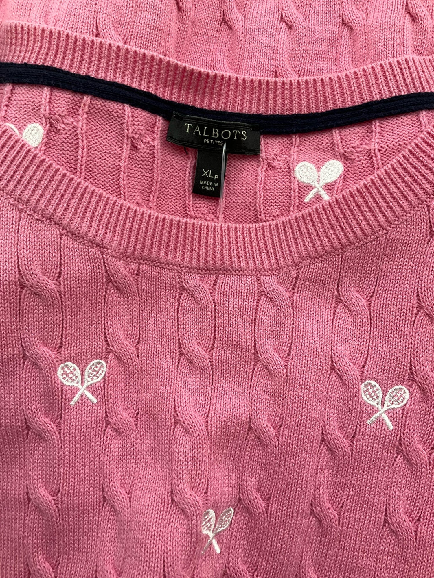 Talbots Pink/White Pre-Owned Ladies Top - Size XL Petite - Margaret’s Fine Consignment
