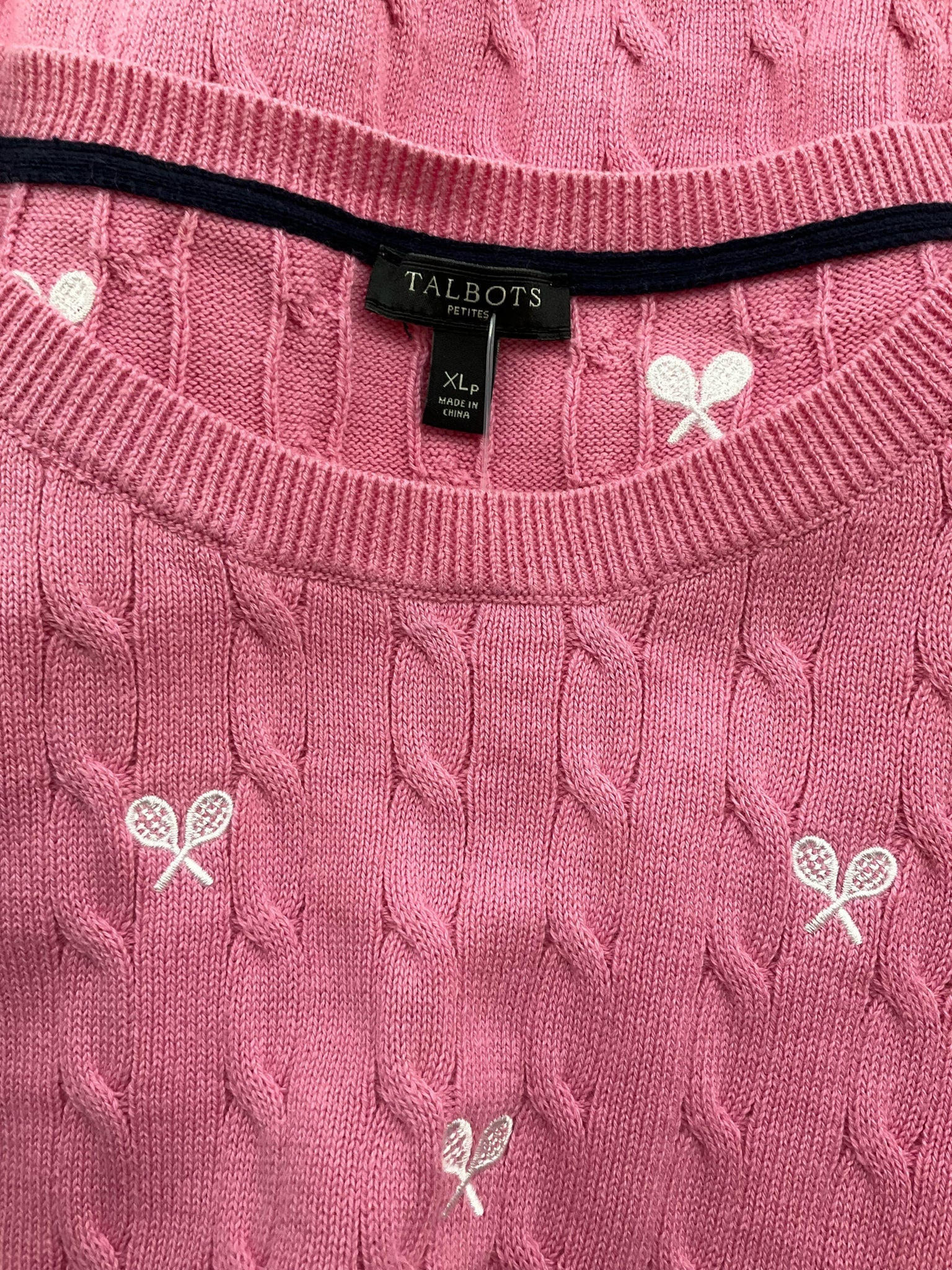 Talbots Pink/White Pre-Owned Ladies Top - Size XL Petite - Margaret’s Fine Consignment