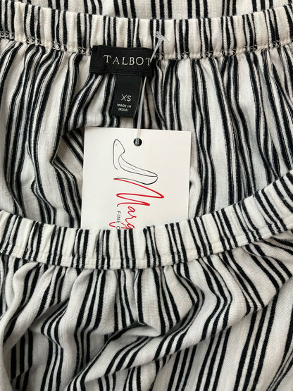 Talbots White/Black Stripe Pre-Owned Ladies Top -  Size XS