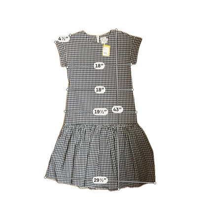 Lili Sidonio black/white Midi Gingham Check Drop Waist Midi Dress Size XS/S - Size XS/S