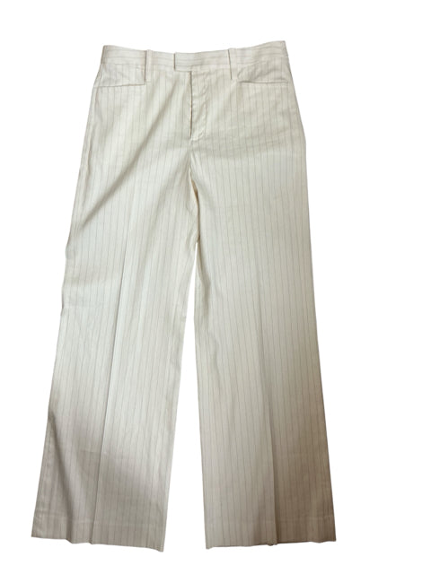 Banana Republic Cream &amp; Gray Striped Ankle Pants | Size 8 - ONLINE ONLY