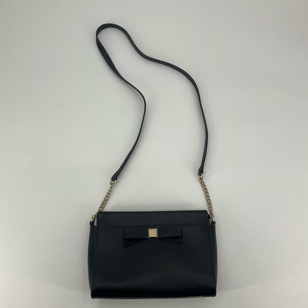 Kate Spade Tilden Place Alek Black Leather Bow Crossbody Bag