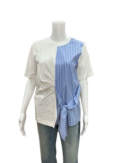 Johz Blue/White Stripe Top Size XS