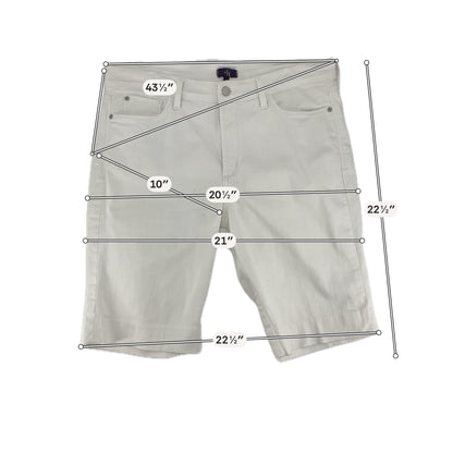 NYDJ White Stretch Denim Bermuda Shorts Size 14