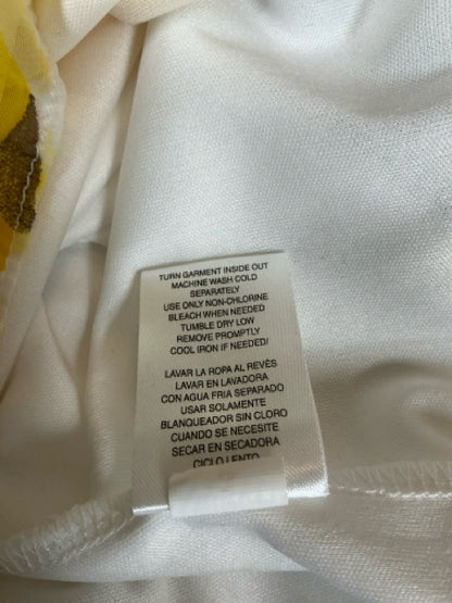 Robbie Bee Size 14 white/yellow/tan Floral Pre-Owned Ladies Dress