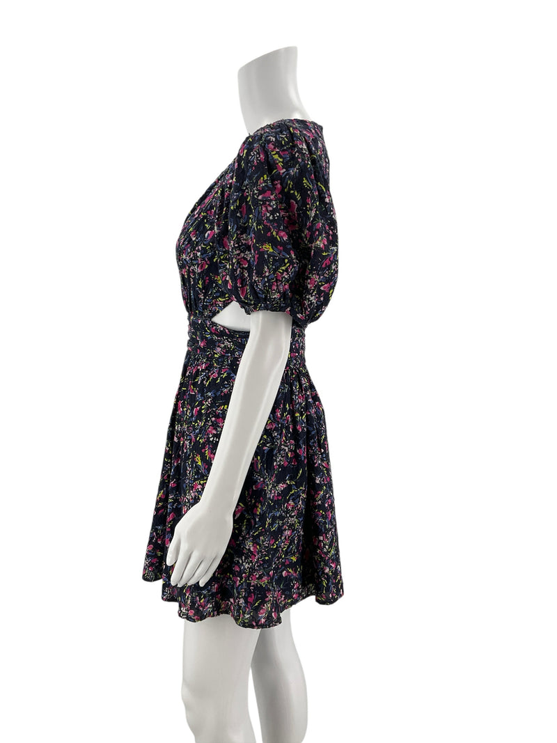 French Connection Navy/Multi Floral Pre-Owned Ladies Dress - Size 6