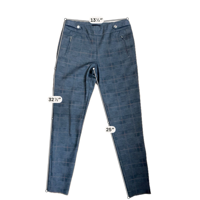 Rekucci Ease into Comfort Grey Glencheck Plaid Ankle Pants Size 8