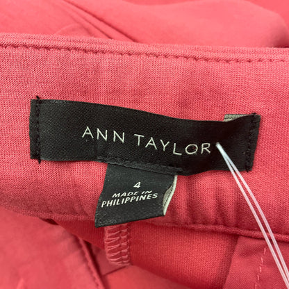 Ann Taylor Salmon Solid Pants Size 4 - label