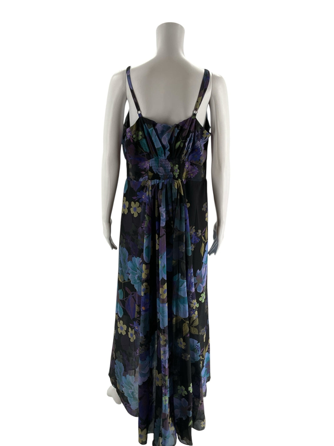 City Chic Black/Purple/Green Floral Pre-Owned Ladies Dress - Size XS - Margaret’s Fine Consignment
