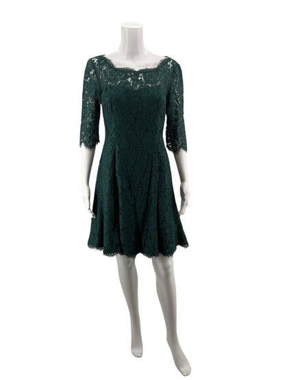 Eliza J Emerald Lace Pre-Owned Ladies Dress - Size 6