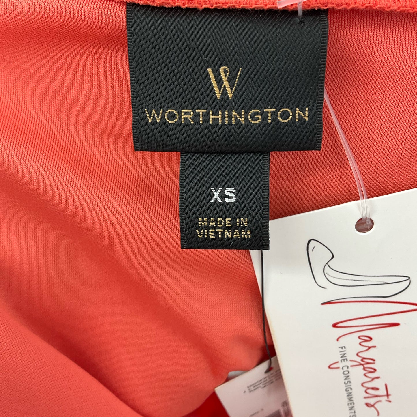 Worthington Coral Solid Top Size XS - label