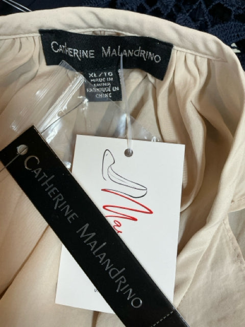 Catherine Malandrino Tan Solid Pre-Owned Ladies Top - Size XL - Margaret’s Fine Consignment