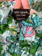 Kate Spade New York aqua/green/yellow Maxi, Sundress, A-Line, Tiered, Smocked, Resort Sea Wonder Fish Print Smocked Maxi Dress Size XL - Size XL