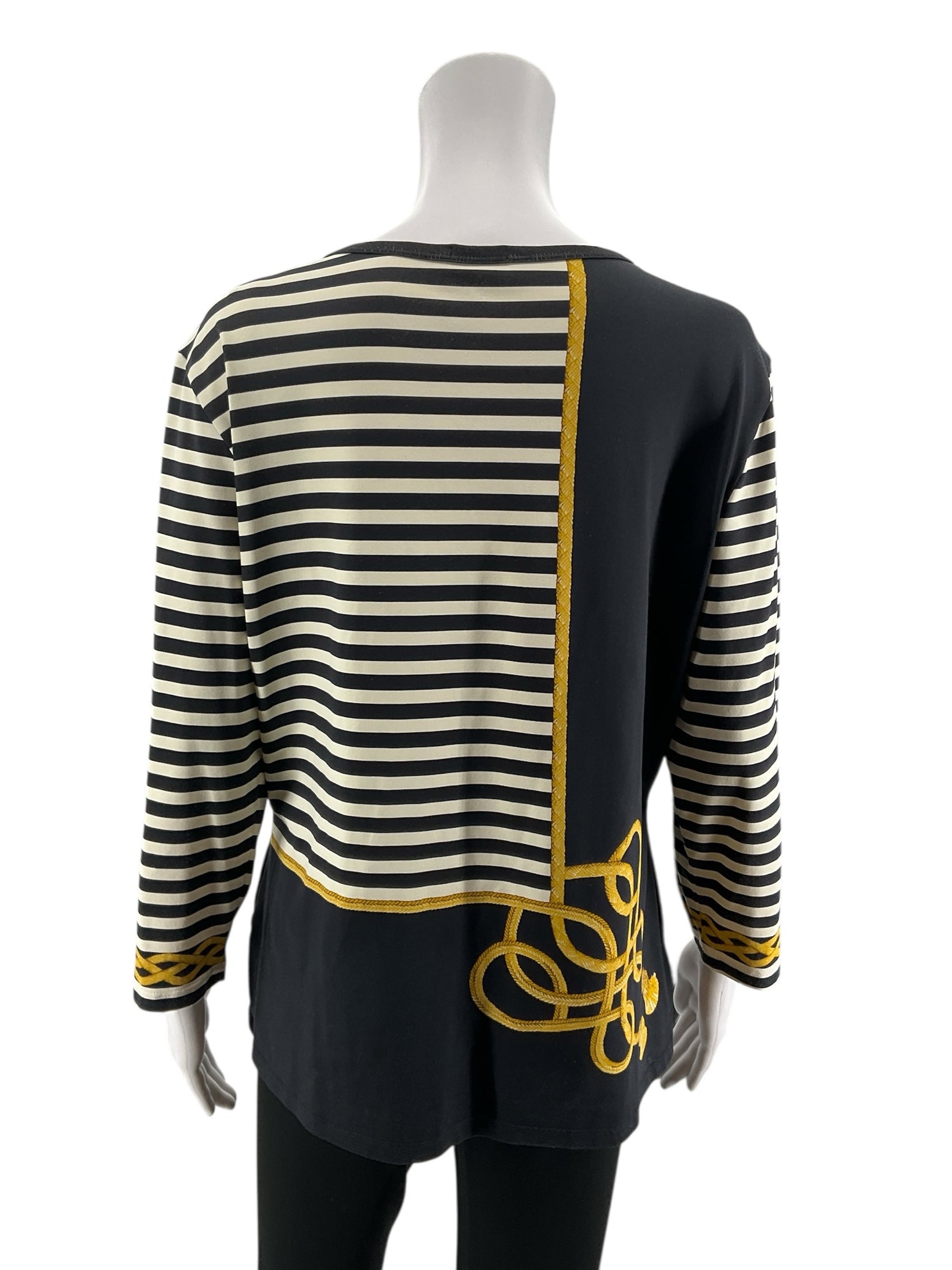 J. McLaughlin Catalina Cloth Nautical Rope Print Tunic Top Size XL