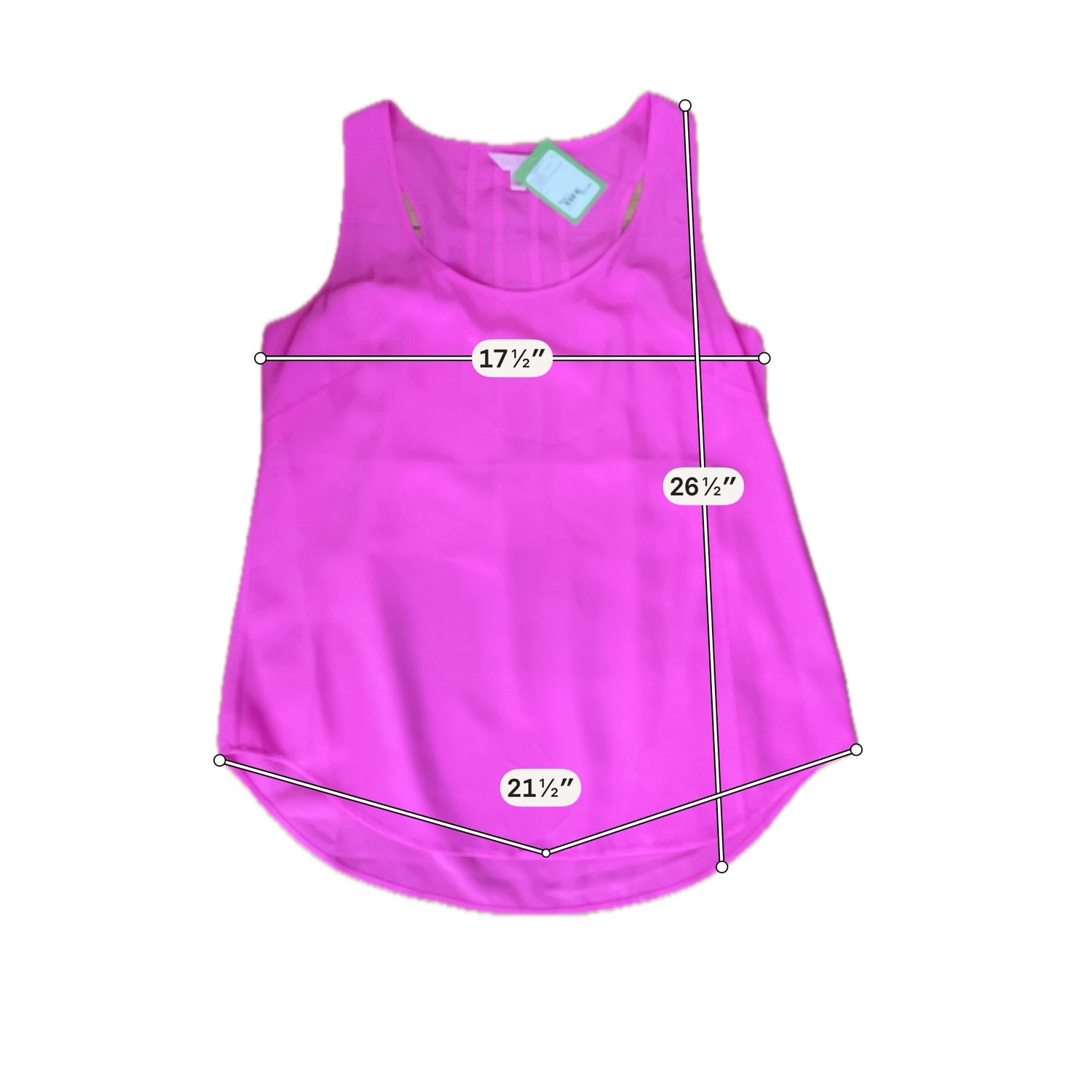 Lilly Pulitzer Downstairs Tank 100% Silk Hot Pink Top Size Large