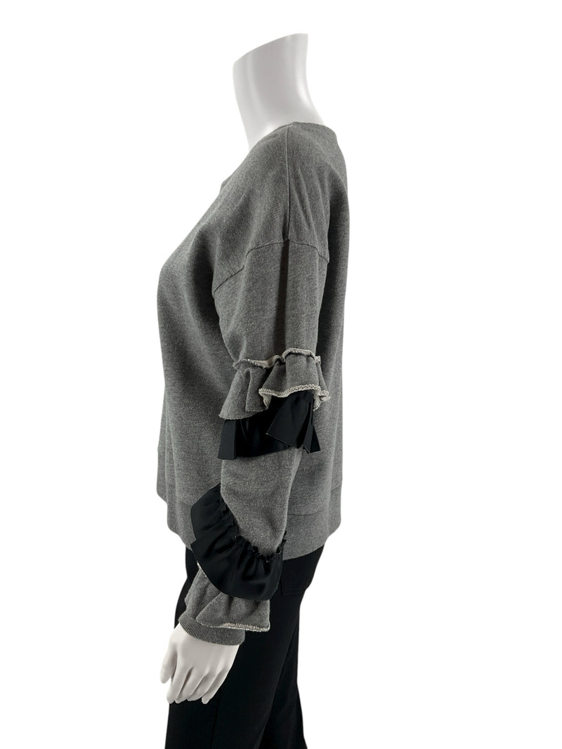 J Crew Gray/Black Heathered Pre-Owned Ladies Top - Size Small