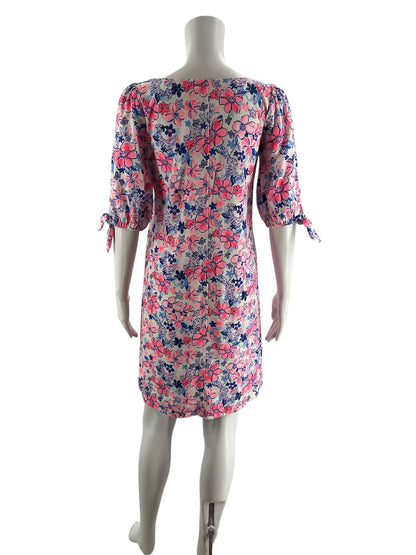 Lilly Pulitzer Pink/White/Blue Floral Pre-Owned Ladies Dress - Size XS