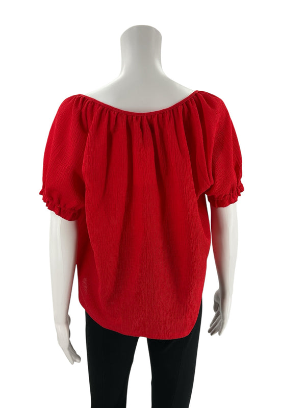 Madewell Red Solid Pre-Owned Ladies Top - Size Medium - Margaret’s Fine Consignment