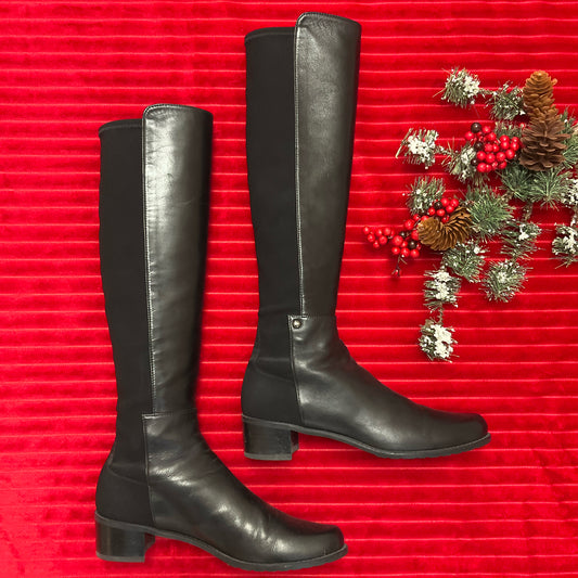 Stuart Weitzman Shoe Size 8.5N Black Leather Boots