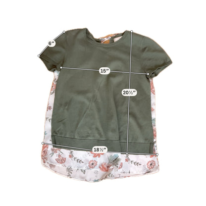 Loft Outlet Floral Layered Mixed-Media Top | Size Small - ONLINE ONLY