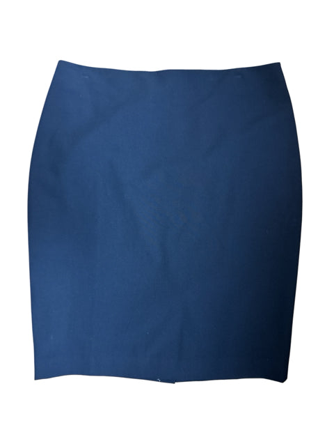 Ann Taylor Navy Skirt Size 12 Navy Solid Pre-Owned Ladies Skirt - Size 12