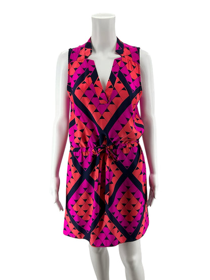 Alice &amp; Trixie Geometric Print Silk Tie-Waist Mini Dress Size Small - ONLINE ONLY