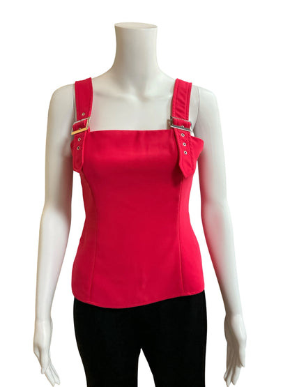 Amanda Uprichard Samba Top Pink Adjustable Strap Tank Small - ONLINE ONLY