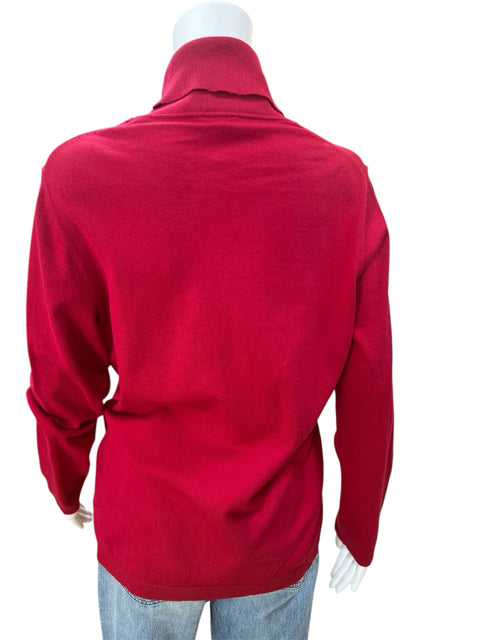 Talbots Red Solid Top Size Large - rear view