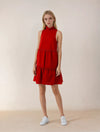 Elliatt Reddish Orange Ruffle Dress Size Small