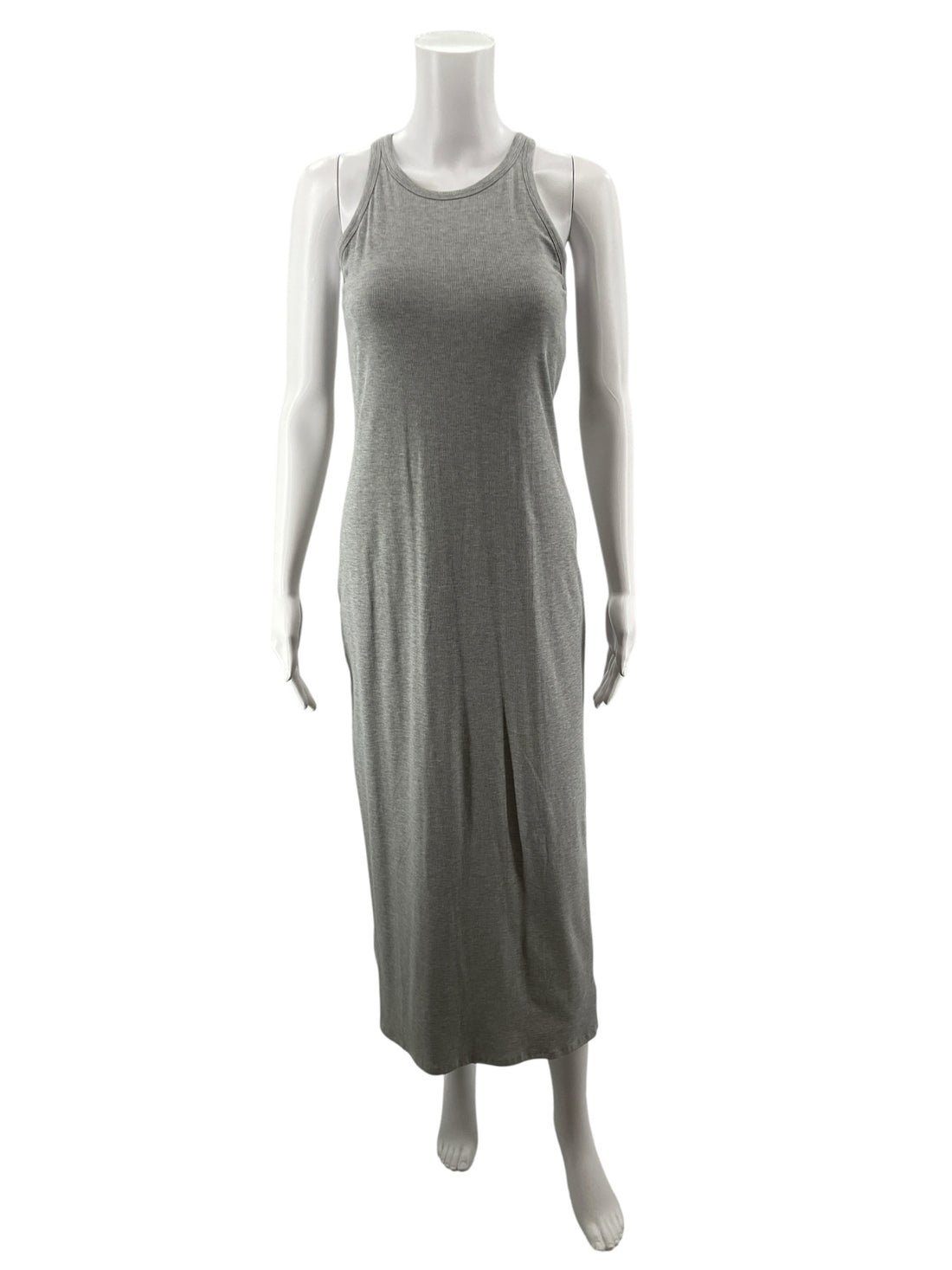 Athleta Santorini Thera Ribbed Racerback Maxi Dress Gray Size Small