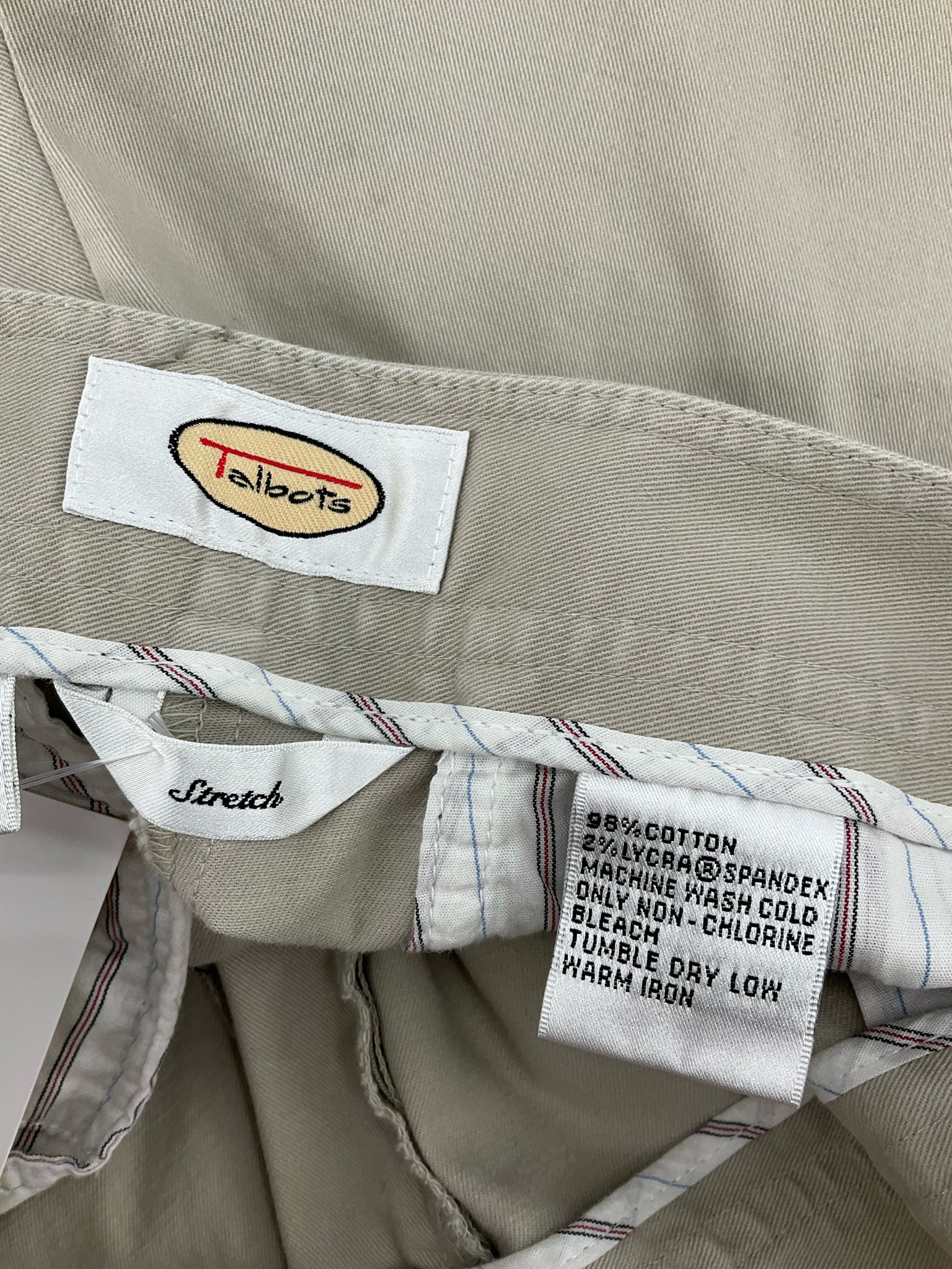 Talbots Stretch Bermuda Shorts Womens Size 12 Khaki Cotton Blend Classic