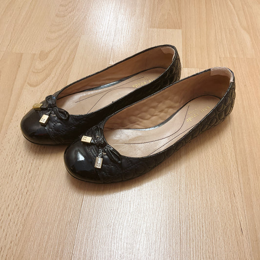 Kate Spade Black Quilted Flats Size 7 