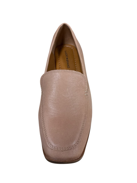 Lucky Brand Alba Tan Square Toe Loafer Flats Size 7.5 NWT