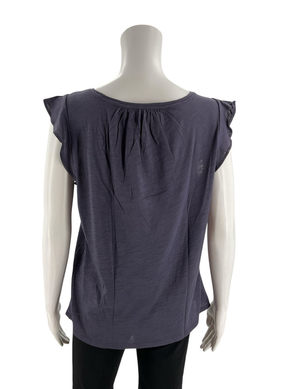 Loft Gray Solid Pre-Owned Ladies New With Tags Top - Size Small