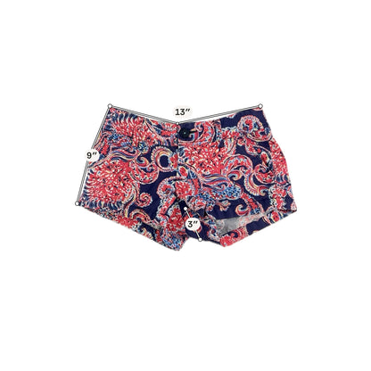 Lily Pulitzer Size 00 Navy/red Print Shorts