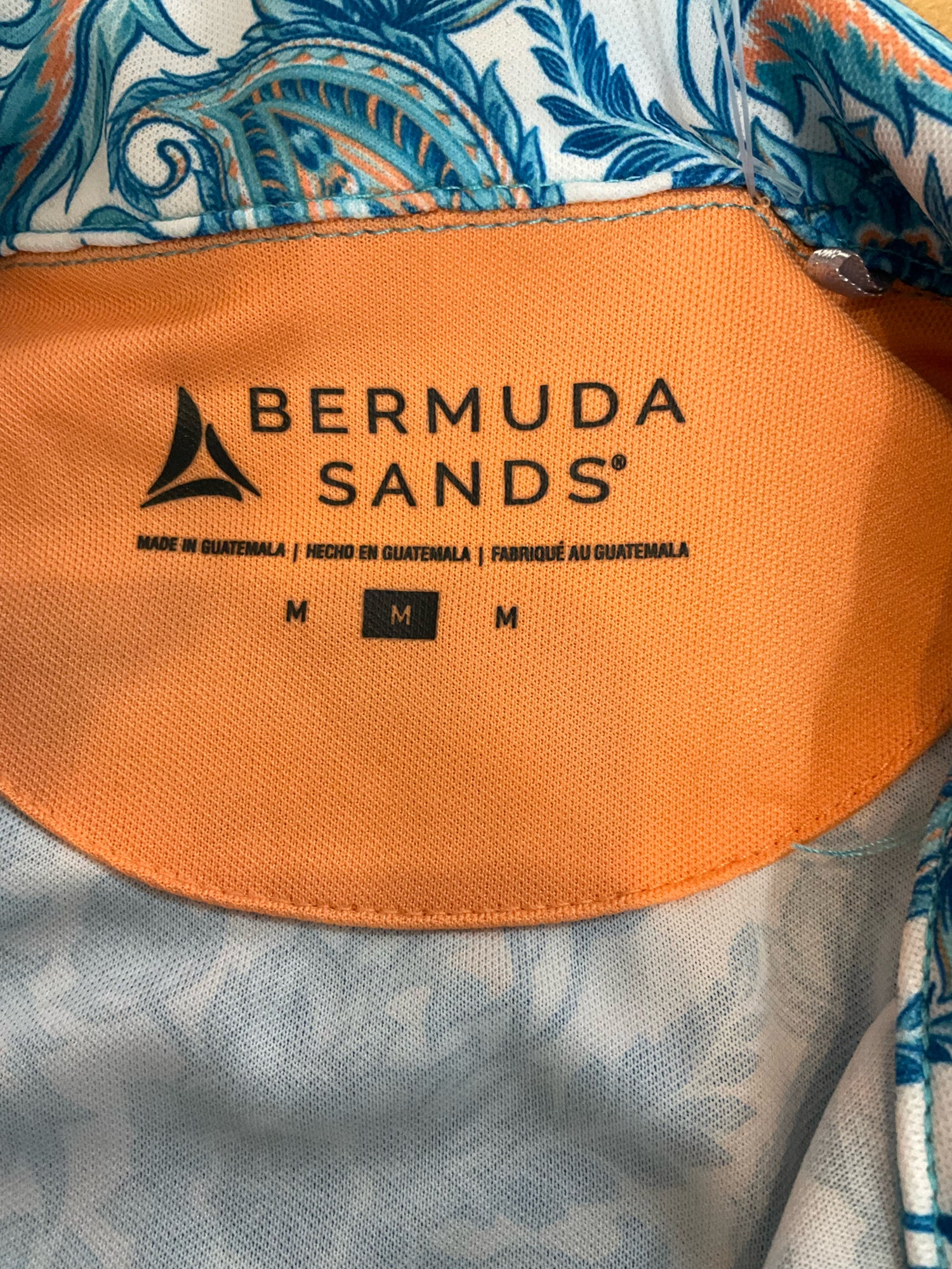 Bermuda Sands Floral Paisley Polo Golf Dress Sleeveless Quarter-Zip Size Medium