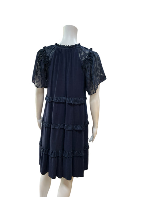 Umgee Navy Solid Pre-Owned Ladies Dress - Size Small