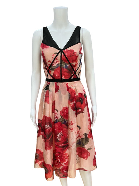White House Black Market El Maritza Floral Midi Dress Size 00 NWT