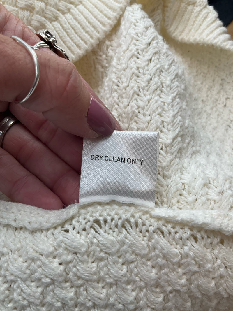 August Mist Cream Pre-Owned Ladies Casual Top - Size Small