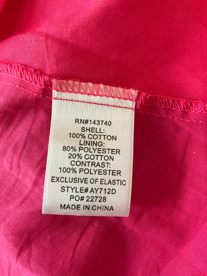 Hyacinth House pink/dark pink Maxi Hayes Pink Floral Silhouette Print Tiered Mini Dress Size Small - Size S