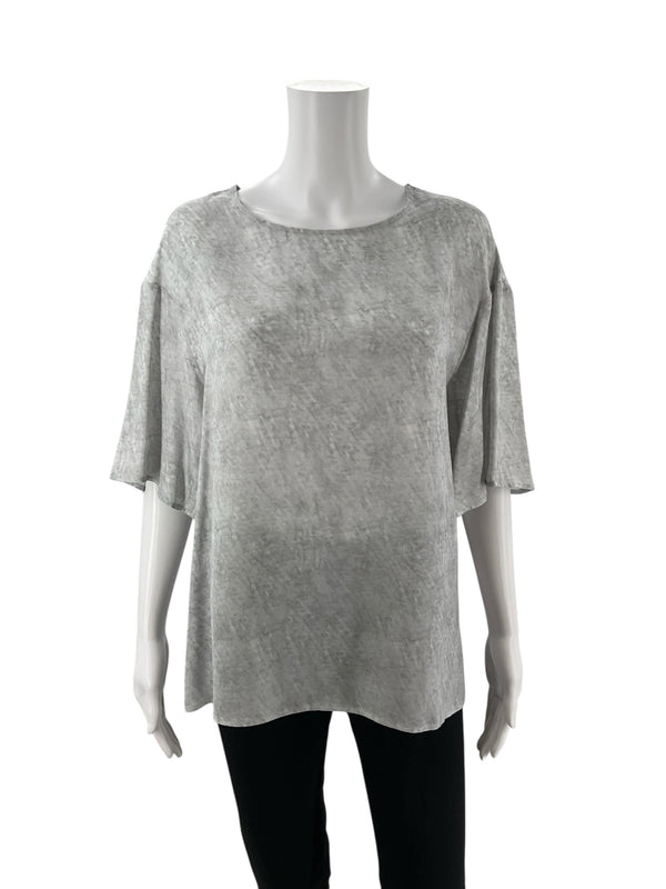 Etcetera Gray Print Pre-Owned Ladies Top - Size 10