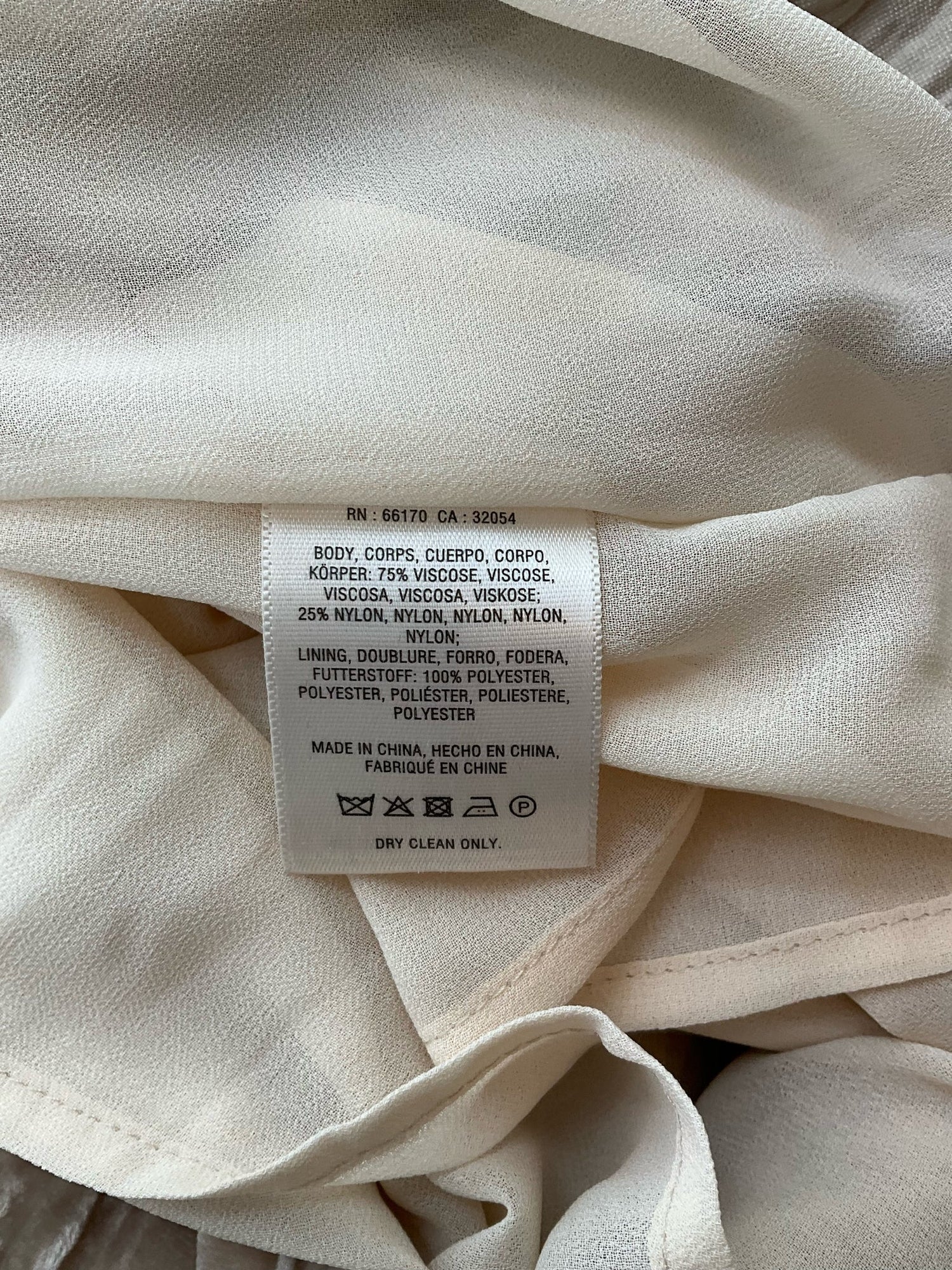 Floreat Cream Velvet Pre-Owned Ladies Dress - Size XS - Margaret’s Fine Consignment