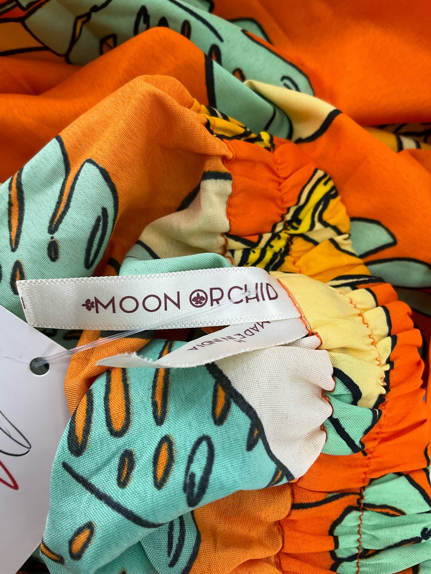 Moon Orchid Lemon Print Strapless Convertible Maxi Dress / Skirt