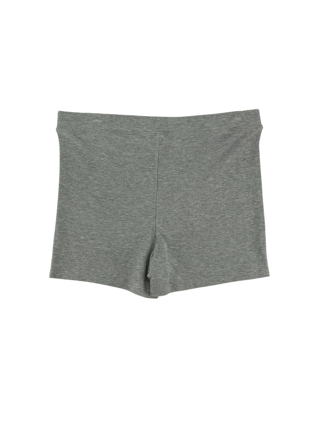 YITTY Major Label High Waist Ribbed Biker Shorts Gray Size L NWT